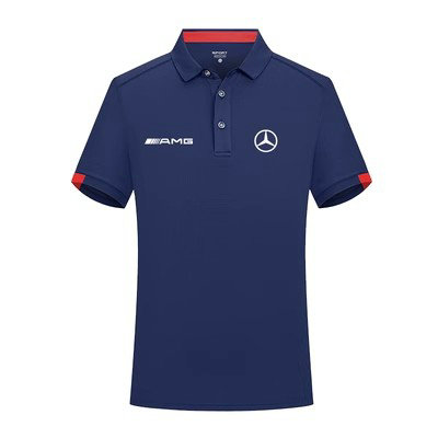 2023 Polo Mercedes AMG Homme Manche Courte Polo Shirt de Gym à Séchage Rapide Hauts de Sport